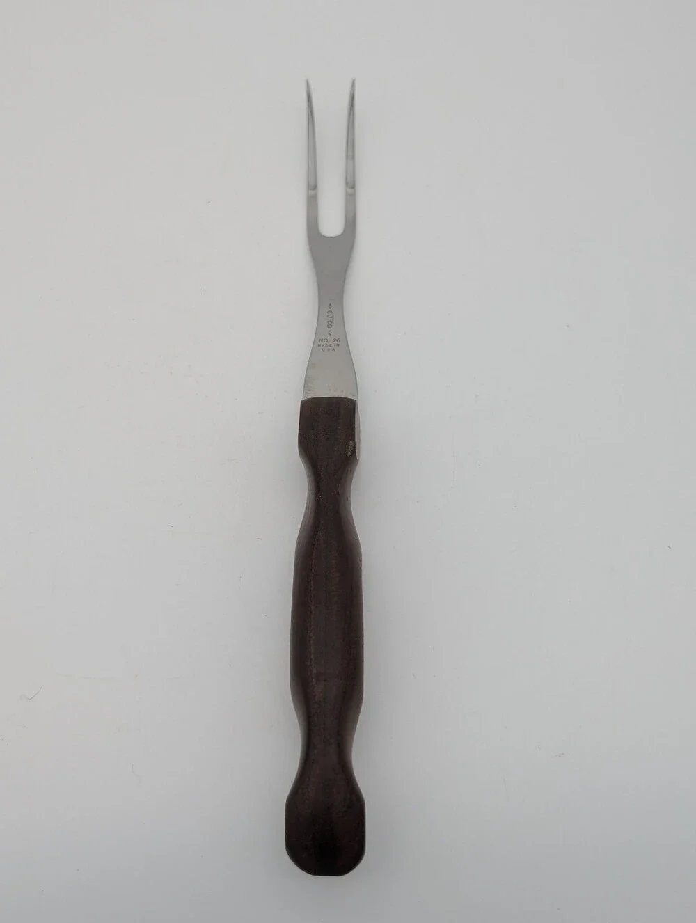 Cutco No 26 Carving Fork with Dark Brown Handle